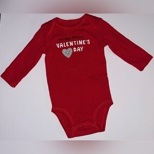 Carter's‎ Just One You My First Valentine Long Sleeve Bodysuit Size 3mo